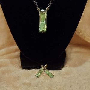 SABIKA FLIRTY BLACK (Emerald Green) Baguette set